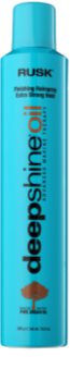 Rusk Deep Shine Oil spray de cabelo para secagem rápida para fixação e forma
