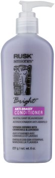 Rusk Sensories Bright acondicionador para cabello rubio y canoso neutralizante para tonos amarillos