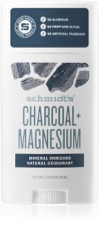 Schmidt's Charcoal + Magnesium déodorant solide pour tous types de peau