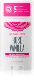 Schmidt's Rose + Vanilla pieštukinis dezodorantas
