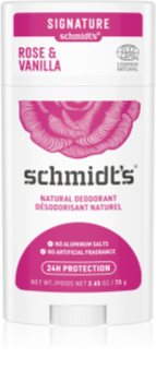 Schmidt's Rose + Vanilla pieštukinis dezodorantas be aliuminio