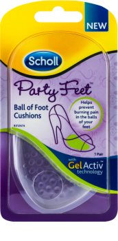 Scholl Party Feet Ultra Slim gelové polštářky pod bříška chodidel