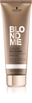 Schwarzkopf Professional Blondme obnovitveni šampon s keratinom za vse tipe blond las