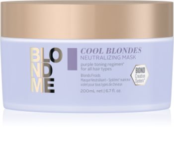 Schwarzkopf Professional Blondme Cool Blondes Ravitseva Naamio Keltaisten Sävyjen Neutraloimiseen