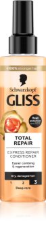 Schwarzkopf Gliss Total Repair regeneráló balzsam a száraz hajvégekre
