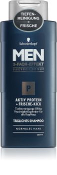 Schwarzkopf Men Active Protein shampoing nettoyant et nourrissant pour de beaux cheveux sains