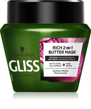 Schwarzkopf Gliss Rich 2-IN-1 Butter регенерираща маска за чуплива коса