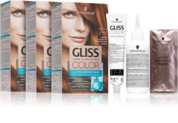 Schwarzkopf Gliss Color Haarfarbe 7-7 Copper Dark Blonde (vorteilhafte Packung) Farbton