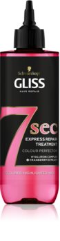Schwarzkopf Gliss 7 sec trattamento rigenerante per capelli tinti
