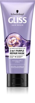 Schwarzkopf Gliss Blonde Hair Perfector maschera rigenerante per capelli per capelli decolorati o con mèches