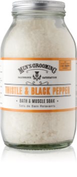 Scottish Fine Soaps Men’s Grooming Thistle & Black Pepper zklidňující sůl do koupele pro muže