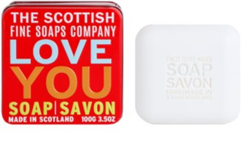 Scottish Fine Soaps Love You Sabão luxuoso em frasco de estanho