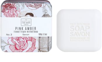 Scottish Fine Soaps Pink Amber savon de luxe dans une boîte métallique