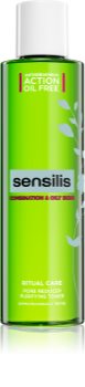 Sensilis Ritual Care lozione tonica detergente per la riduzione del sebo in eccesso e dei pori dilatati per pelli grasse e miste