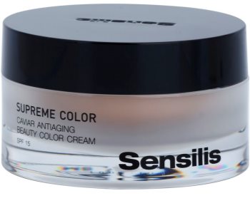 Sensilis Supreme Color crema antiarrugas con color para unificar el tono de la piel SPF 15