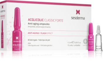 Sesderma Acglicolic Classic Forte Facial зволожуюча сироватка проти зморшок з AHA