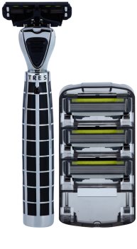 Shave-Lab Luxury Tres P.4 holicí strojek + náhradní břity 3 ks