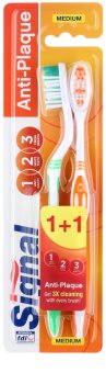 Signal Anti-Plaque periuta de dinti Medium 2 pc
