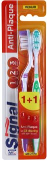 Signal Anti-Plaque zubní kartáčky medium 2 ks
