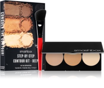 Smashbox Step By Step Contour Kit контурираща палитра за лице с четка