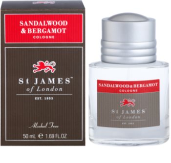St. James Of London Sandalwood & Bergamot Eau de Cologne para homens 50 ml