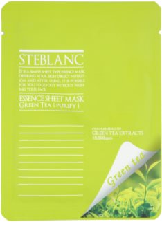 Steblanc Essence Sheet Mask Green Tea čisticí a zklidňující pleťová maska