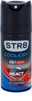 STR8 Cool & Dry Body React desodorante en spray para hombre 150 ml