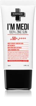 SUNTIQUE I'M MEDI 100% Zinc Sunscreen crema protectoare cu minerale pentru piele sensibilă SPF 50+