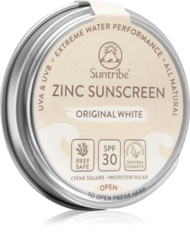 Suntribe Zinc Sunscreen mineralisierende schützende Creme für das Gesicht und Körper SPF 30