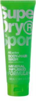 Superdry RE:active gel de banho para corpo e cabelo para homens