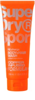 Superdry RE:charge gel doccia per corpo e capelli per uomo