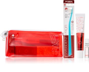 Swissdent Emergency Kit Red dárková sada (na zuby, jazyk a dásně)