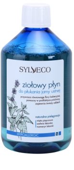 Sylveco Dental Care elixir bucal para fortalecer e restaurar o esmalte dos dentes para gengivas sensíveis