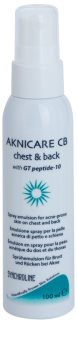 Synchroline Aknicare CB emulzió spray a háton és mellkason lévő pattanások redukálására