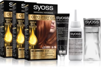 Syoss Oleo Intense Culoare permanenta pentru par 6-76 Warm Copper (ambalaj economic) culoare
