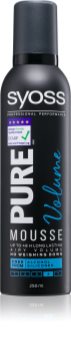 Syoss Pure Volume Muotoiluvaahto Kauan Kestävään Voimakkuuteen