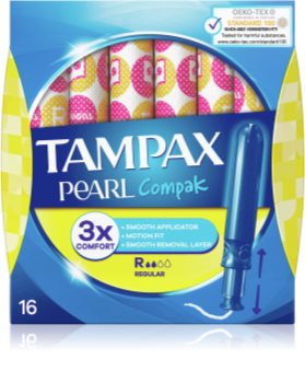 Tampax Compak Pearl Regular Tampons mit einem  Applikator