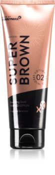 Tannymaxx Superbrown lait solaire avec bronzer
