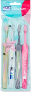 TePe Kids escovas de dentes para crianças extra macia 4 pcs