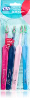 TePe Colour Compact zubní kartáčky extra soft 4 ks
