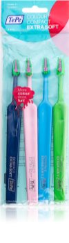 TePe Colour Compact zubní kartáčky extra soft 4 ks