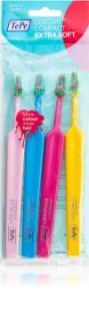 TePe Colour Compact zubní kartáčky extra soft 4 ks