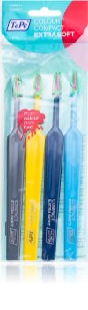 TePe Colour Compact zubní kartáčky extra soft 4 ks