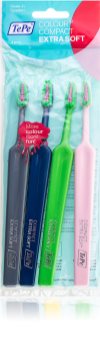 TePe Colour Compact zubní kartáčky extra soft 4 ks