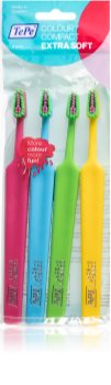 TePe Colour Compact zubní kartáčky extra soft 4 ks