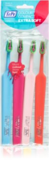 TePe Colour Compact zubní kartáčky extra soft 4 ks
