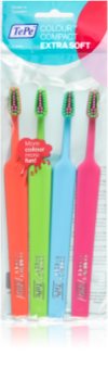 TePe Colour Compact zubní kartáčky extra soft 4 ks