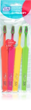 TePe Colour Compact zubní kartáčky extra soft 4 ks