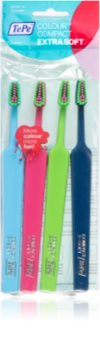 TePe Colour Compact zubní kartáčky extra soft 4 ks