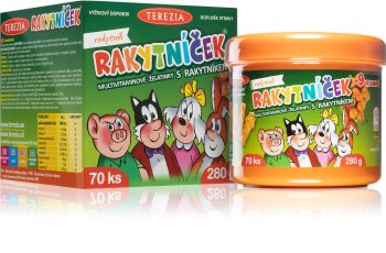 Terezia RAKYTNÍČEK multivitamin. želatinky želatinky pro podporu imunity pro děti s příchutí rakytníku